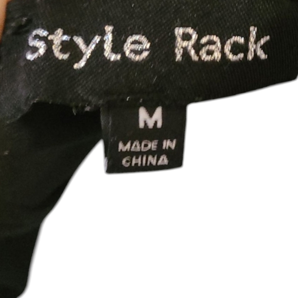 Style Rack Black Halter Dress with Lace Up Eyelet Detail Size Medium EUC - Picture 4 of 4